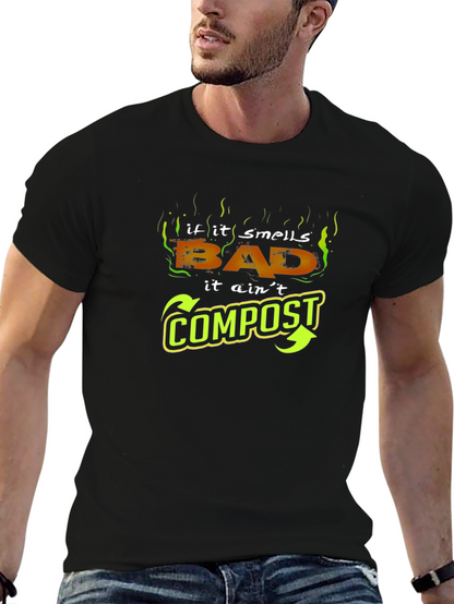Camiseta Negra - Si Huele Mal No es Compost