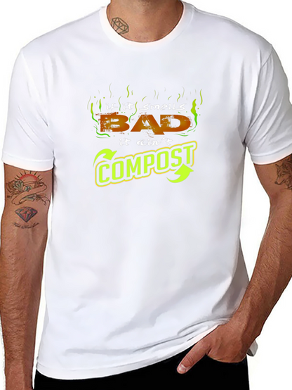 Camiseta Negra - Si Huele Mal No es Compost