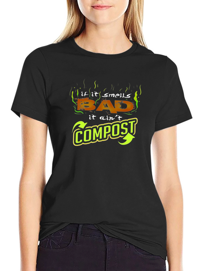 Camiseta Negra - Si Huele Mal No es Compost