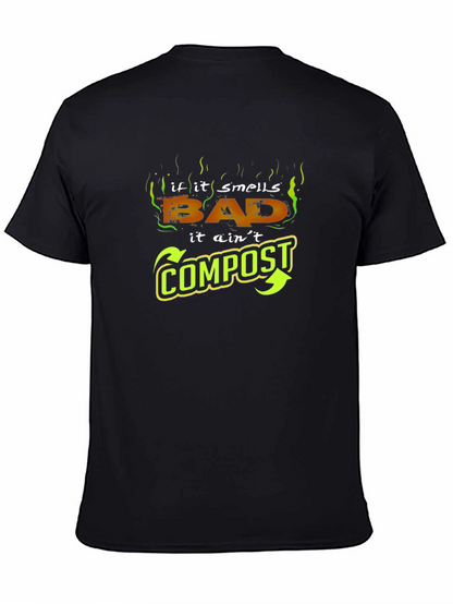 Camiseta Negra - Si Huele Mal No es Compost