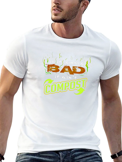 Camiseta Negra - Si Huele Mal No es Compost
