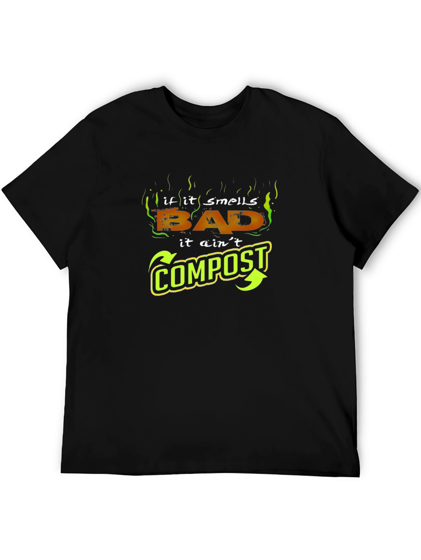 Camiseta Negra - Si Huele Mal No es Compost