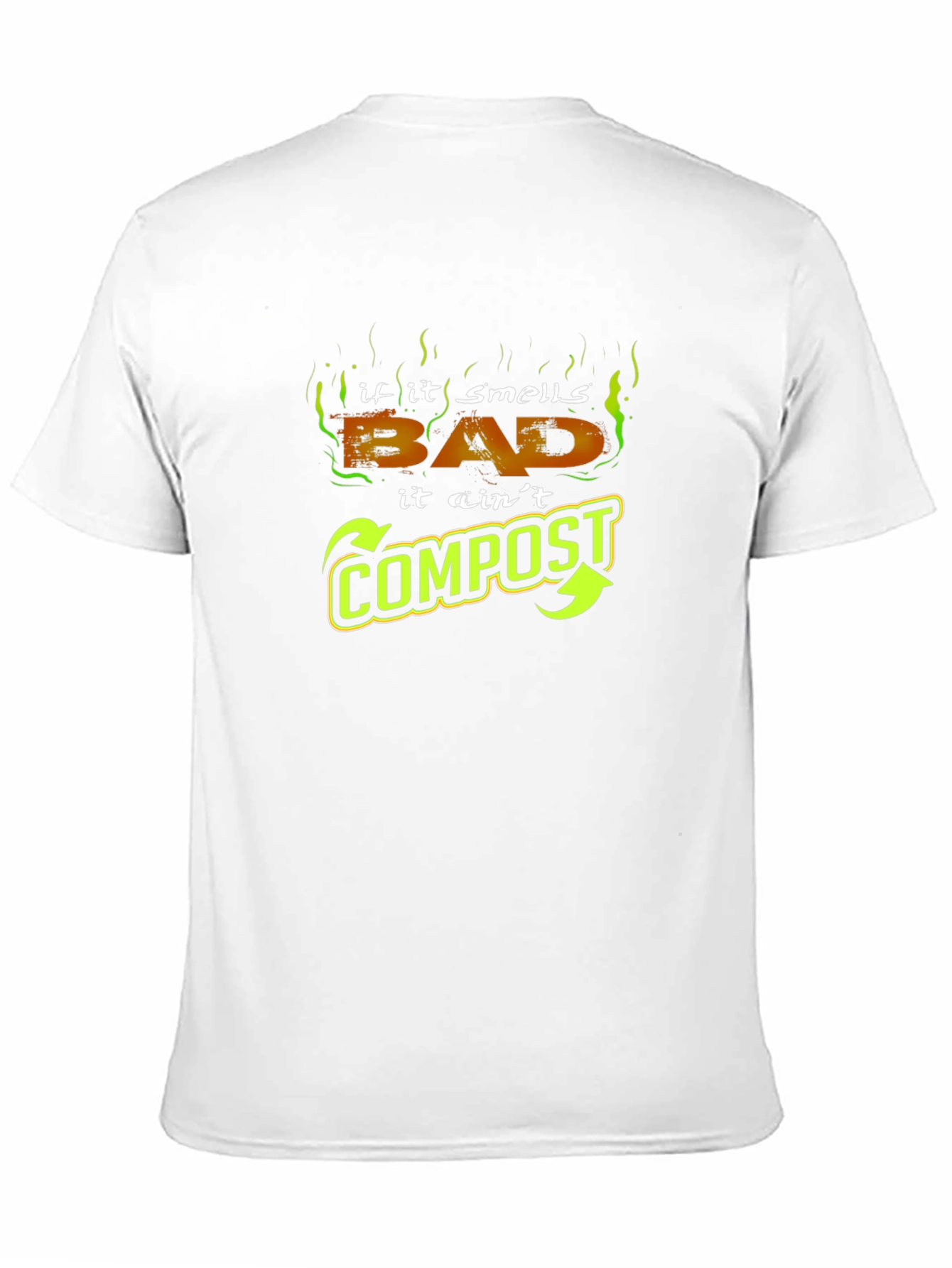 Camiseta Negra - Si Huele Mal No es Compost