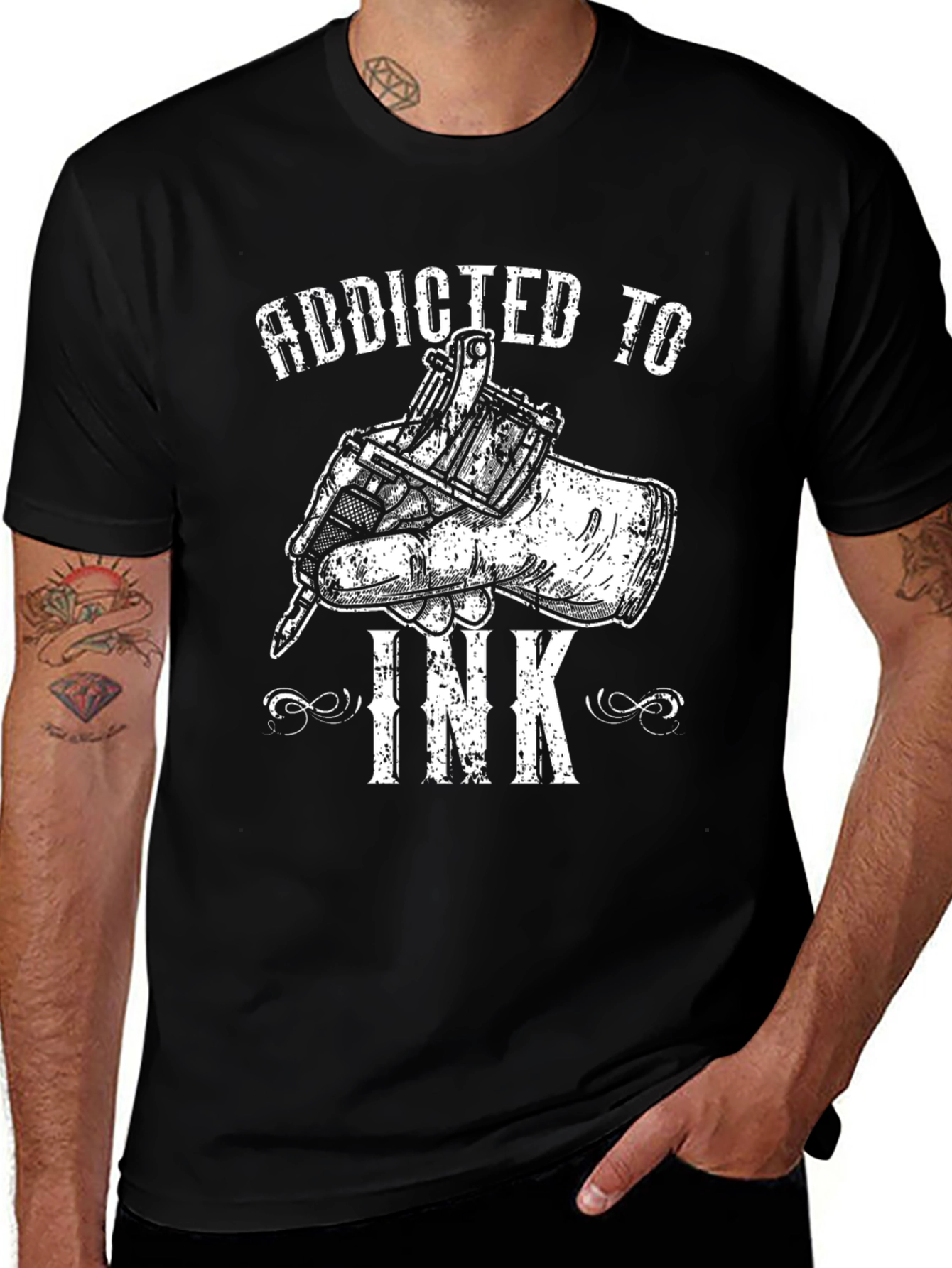 Camiseta Negra Addicted to Ink