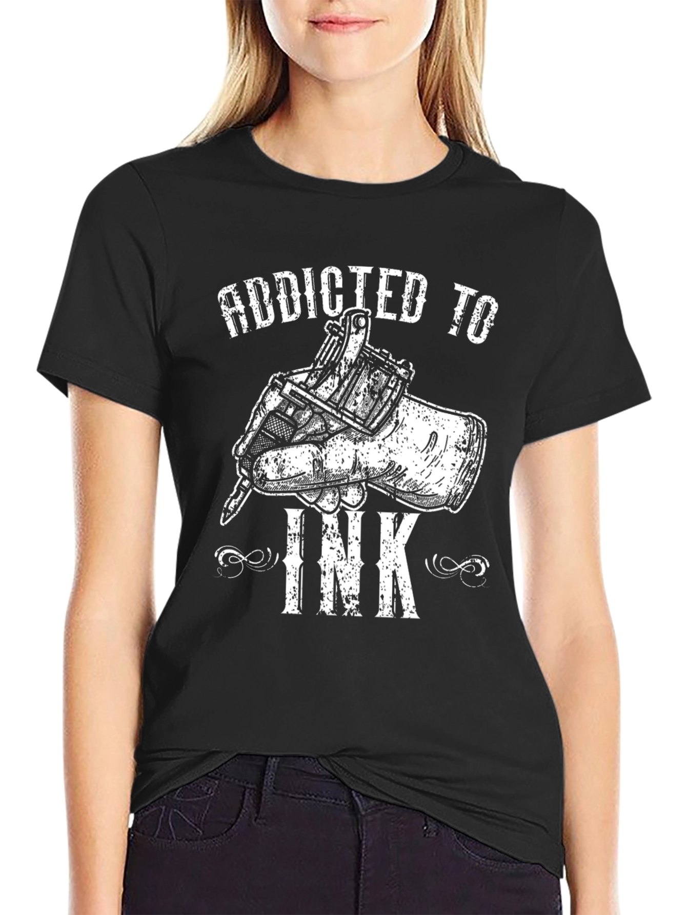Camiseta Negra Addicted to Ink