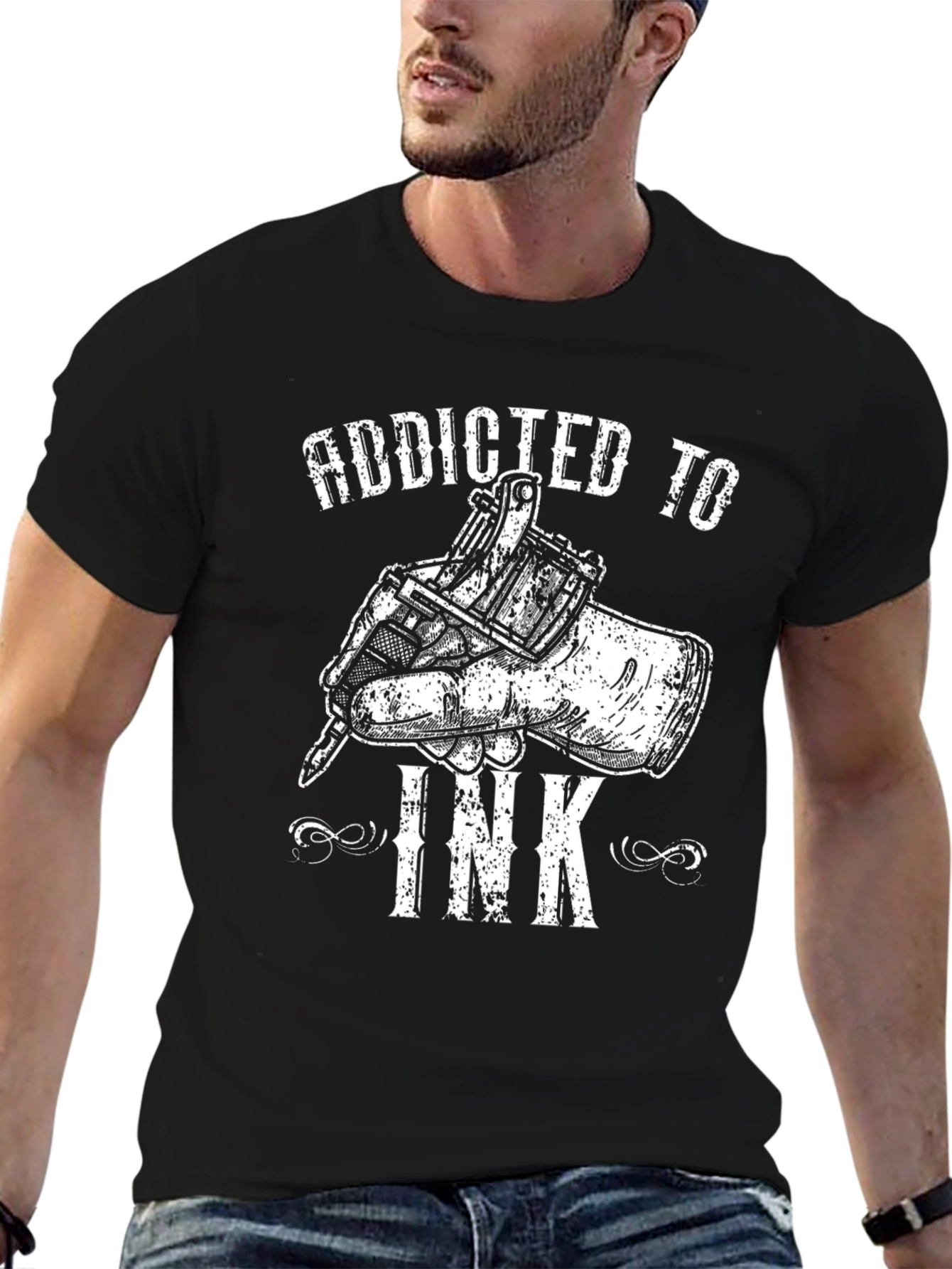 Camiseta Negra Addicted to Ink