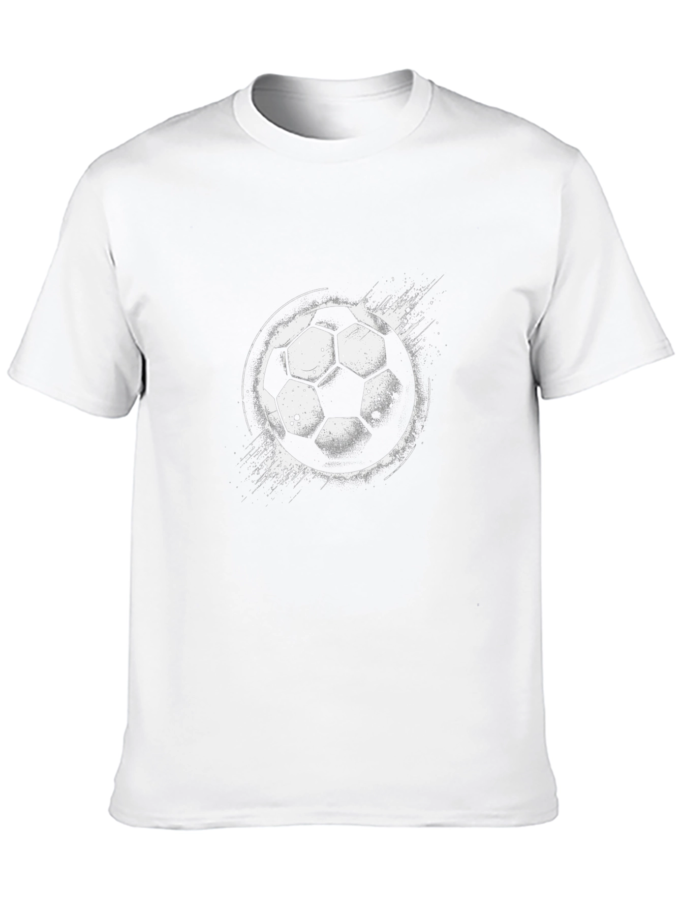 Camiseta Negra con Diseño de Balón de Fútbol