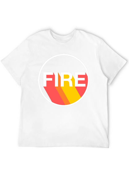 Camiseta Negra FIRE Diseño Retro