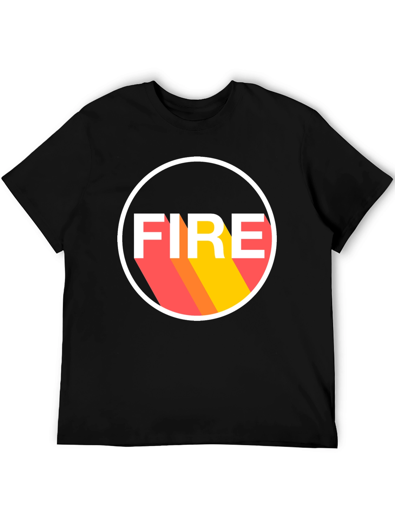 Camiseta Negra FIRE Diseño Retro