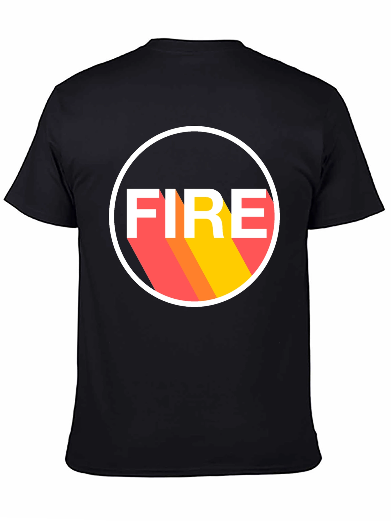 Camiseta Negra FIRE Diseño Retro