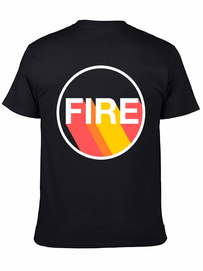 Camiseta Negra FIRE Diseño Retro
