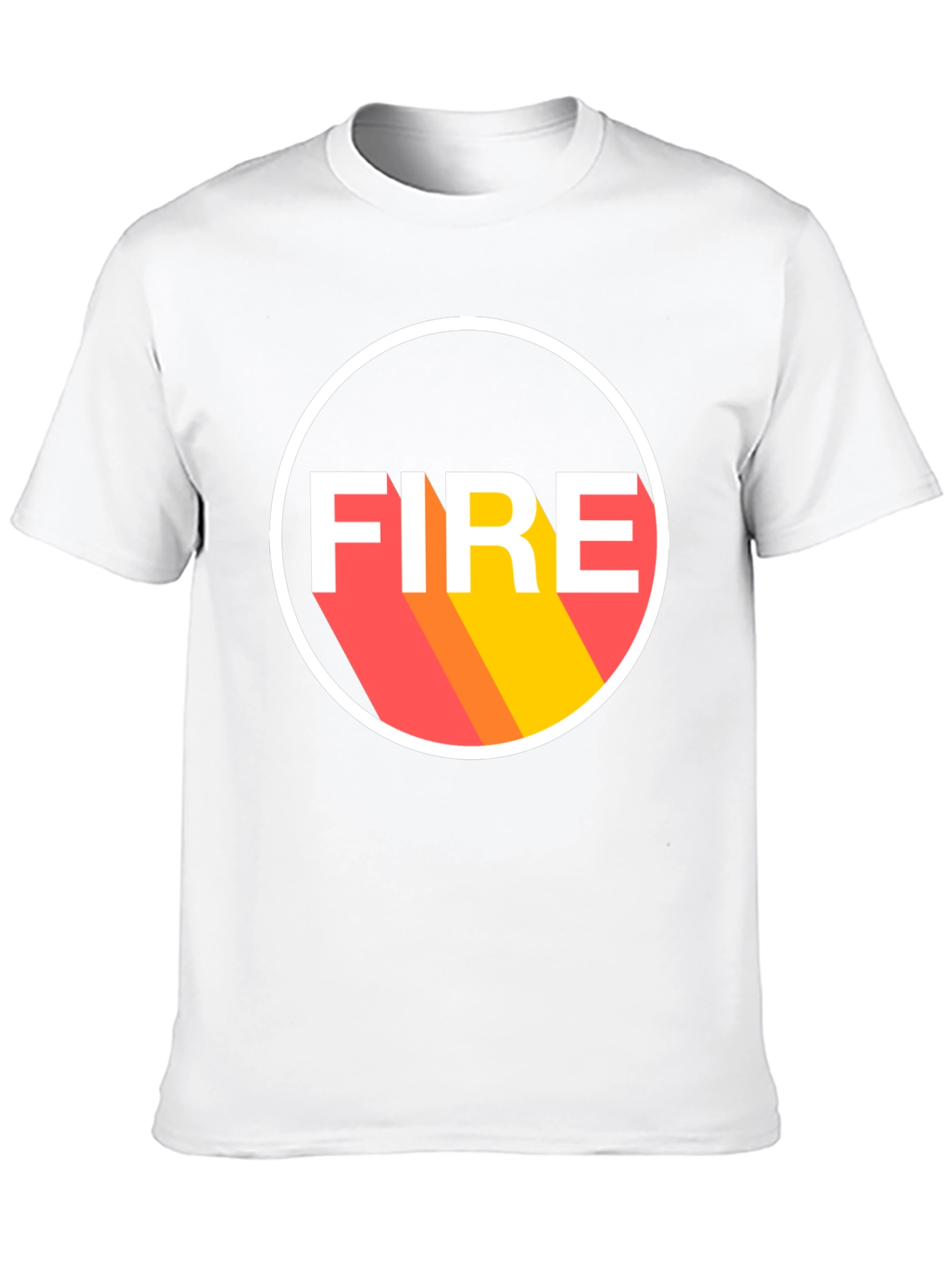 Camiseta Negra FIRE Diseño Retro