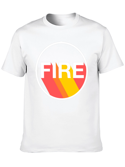 Camiseta Negra FIRE Diseño Retro