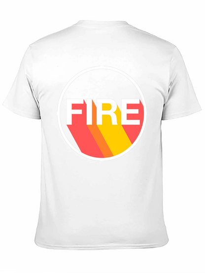 Camiseta Negra FIRE Diseño Retro