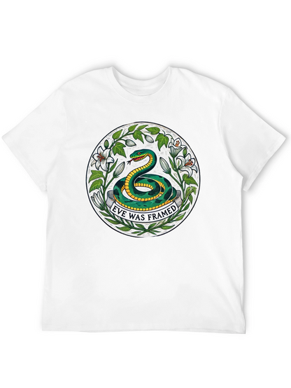 Camiseta Negra con Diseño de Serpiente Eve Was Framed