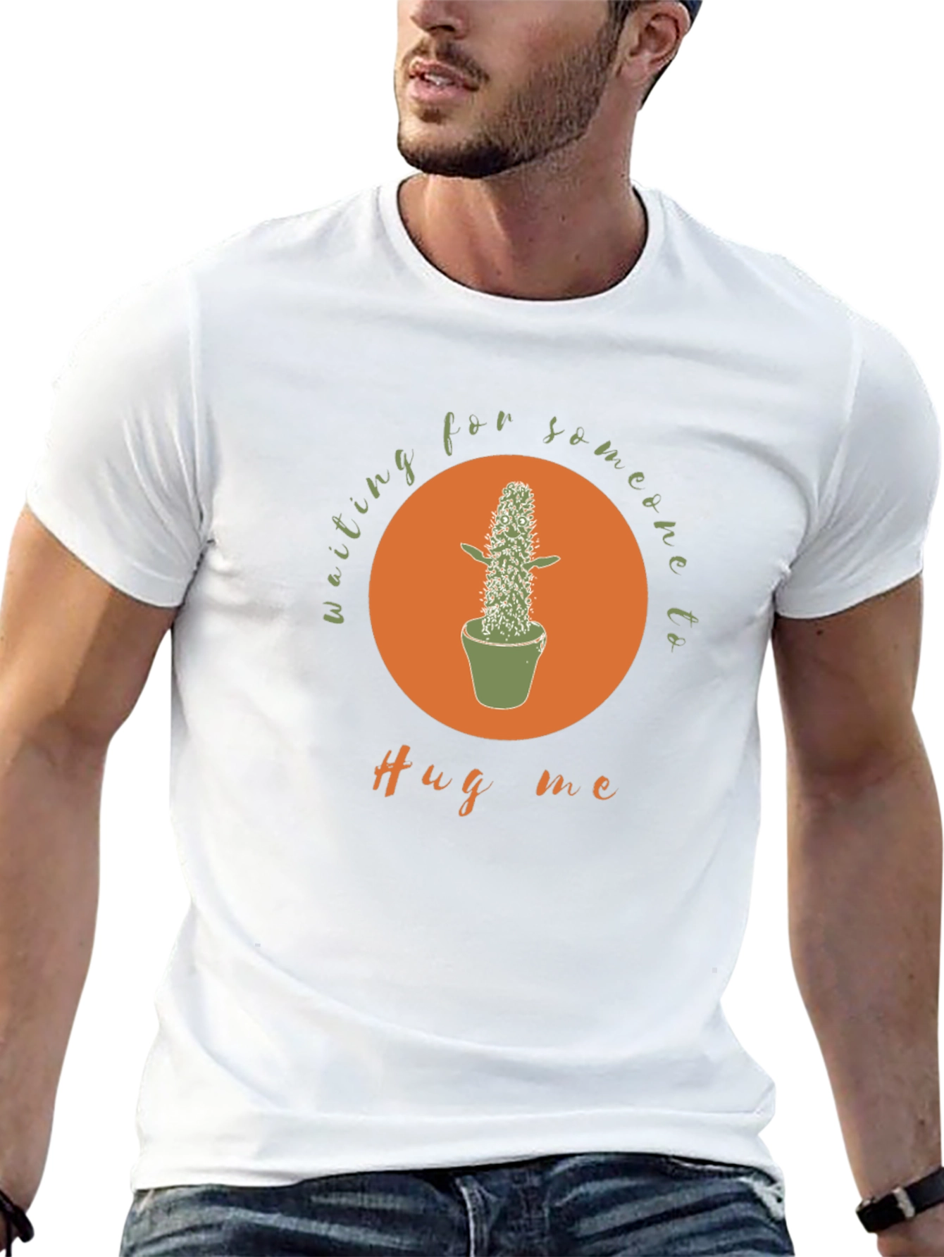 Camiseta Hombre Cactus Hug Me