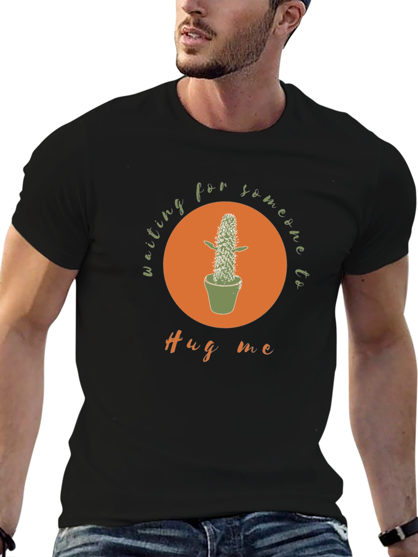 Camiseta Hombre Cactus Hug Me