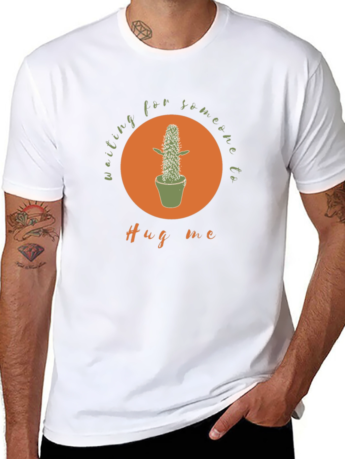 Camiseta Hombre Cactus Hug Me