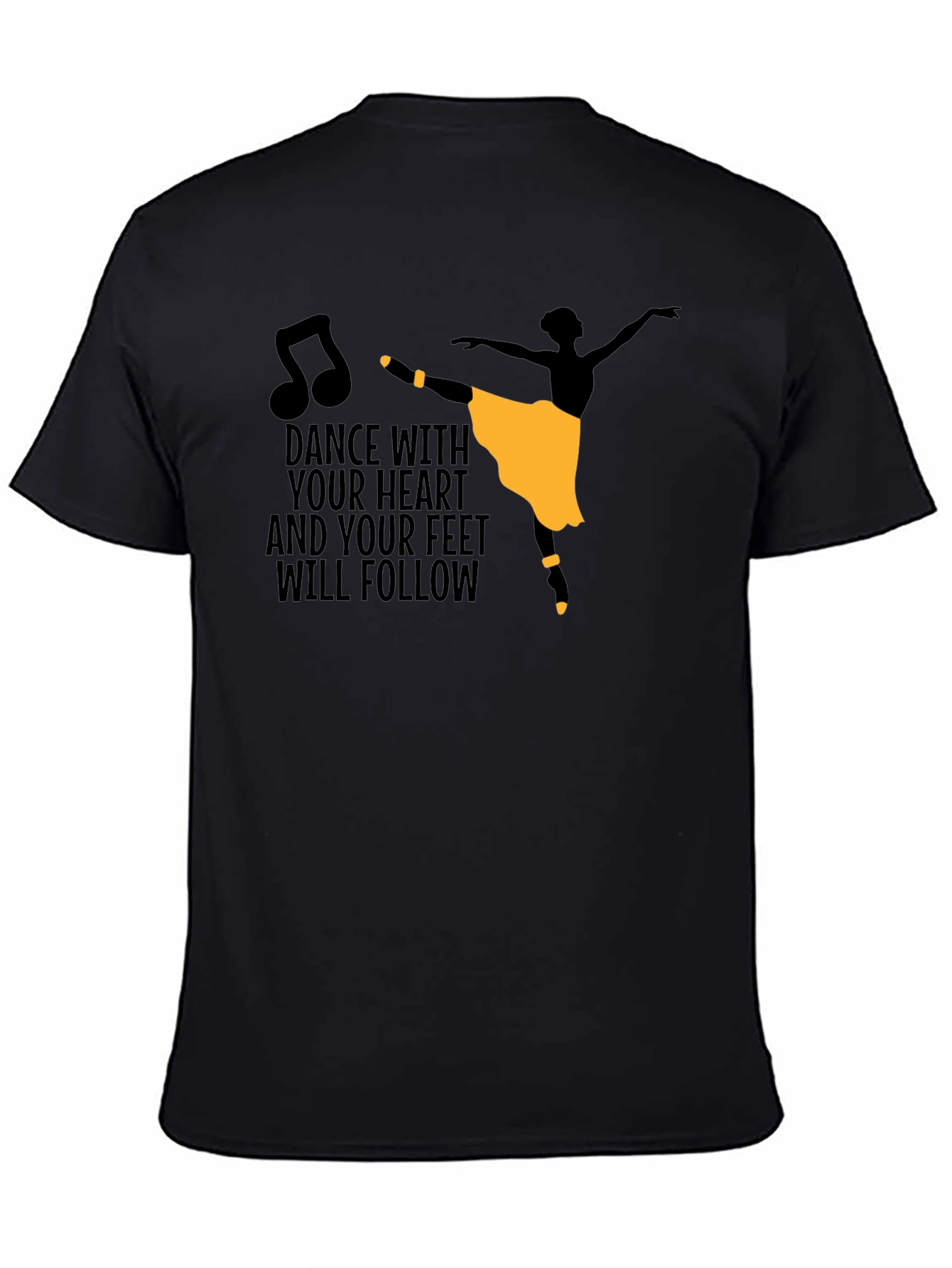 Camiseta Negra con Diseño de Bailarina