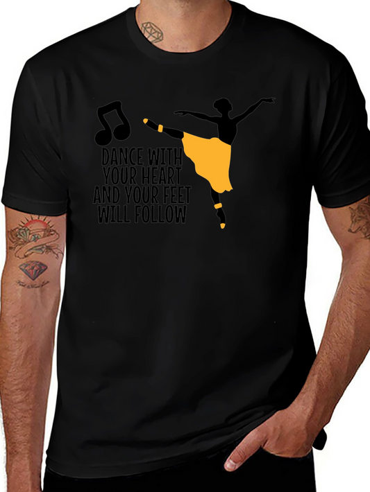 Camiseta Negra con Diseño de Bailarina