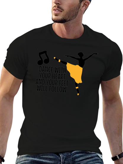 Camiseta Negra con Diseño de Bailarina