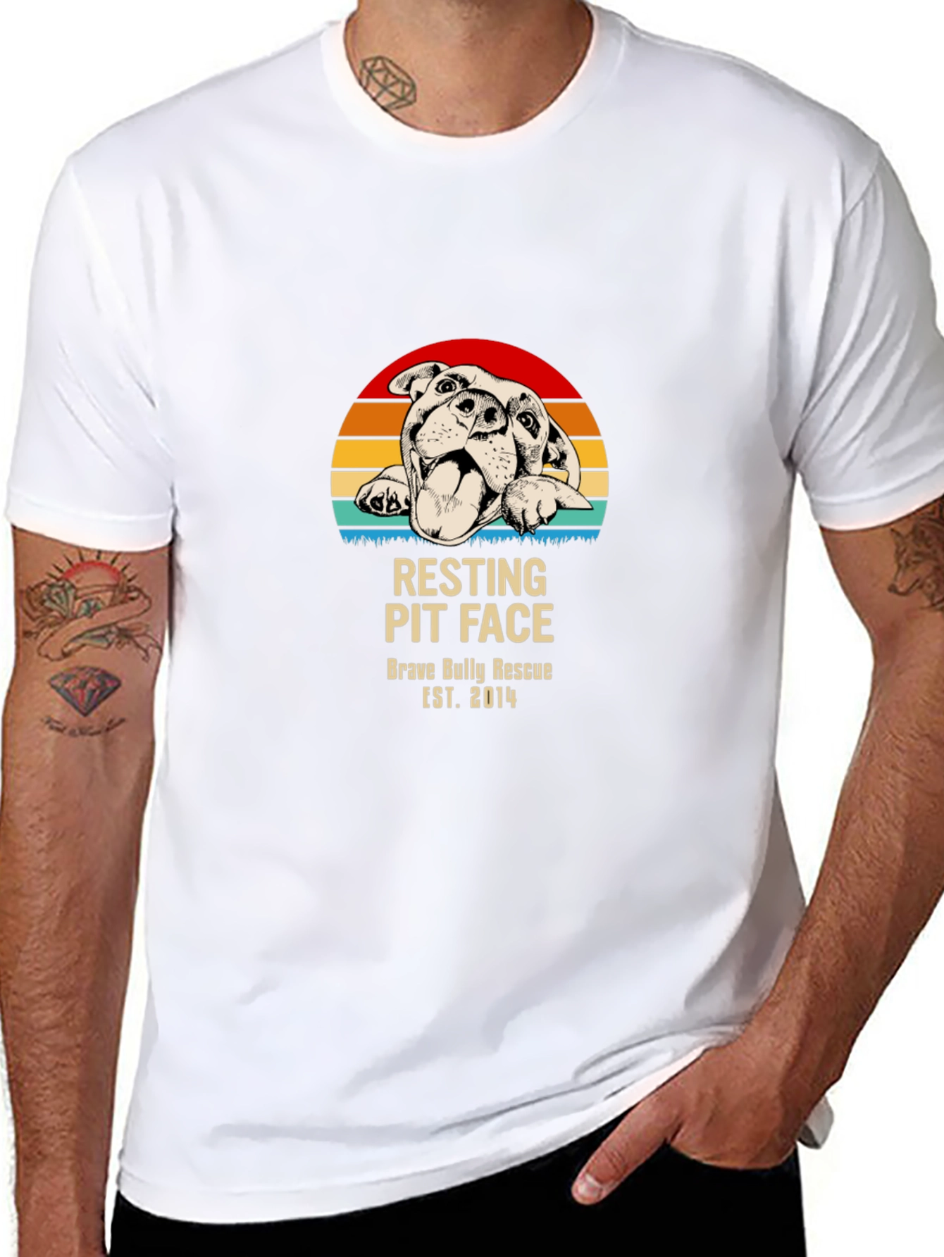 Camiseta Resting Pit Face Brave Bully Rescue