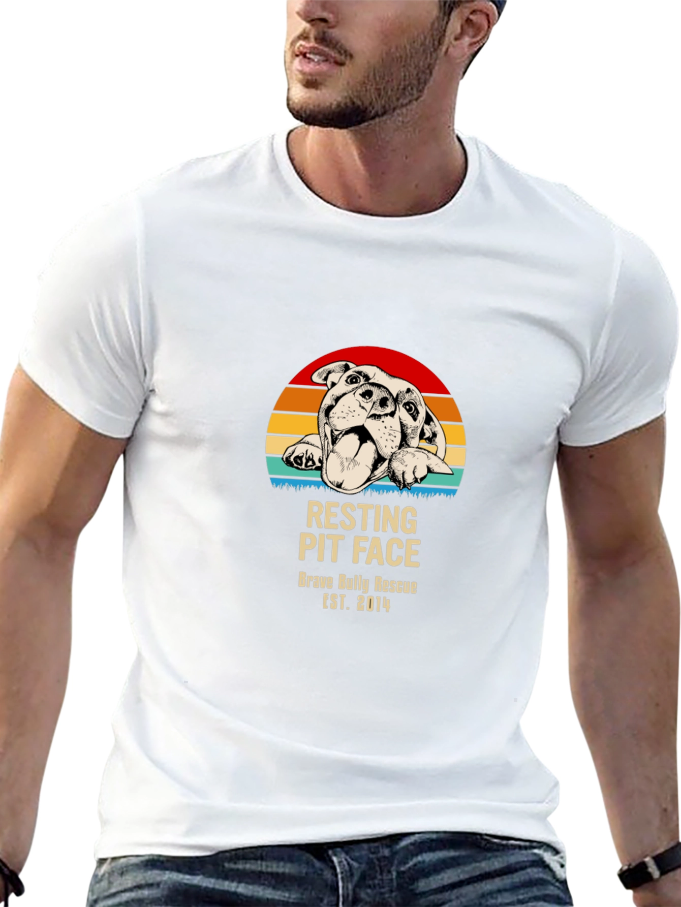 Camiseta Resting Pit Face Brave Bully Rescue