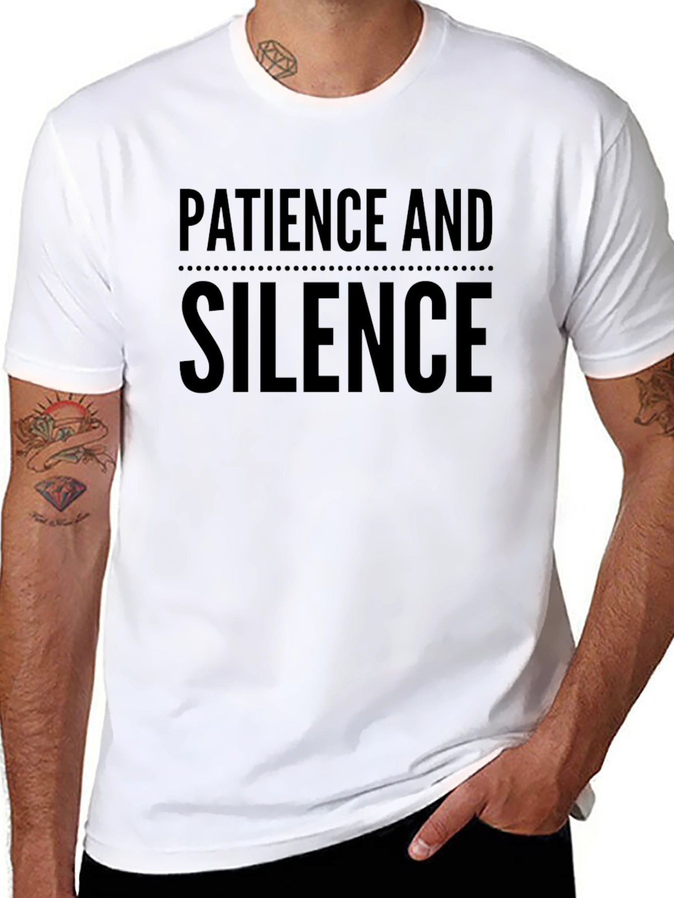 Camiseta Negra: Paciencia y Silencio