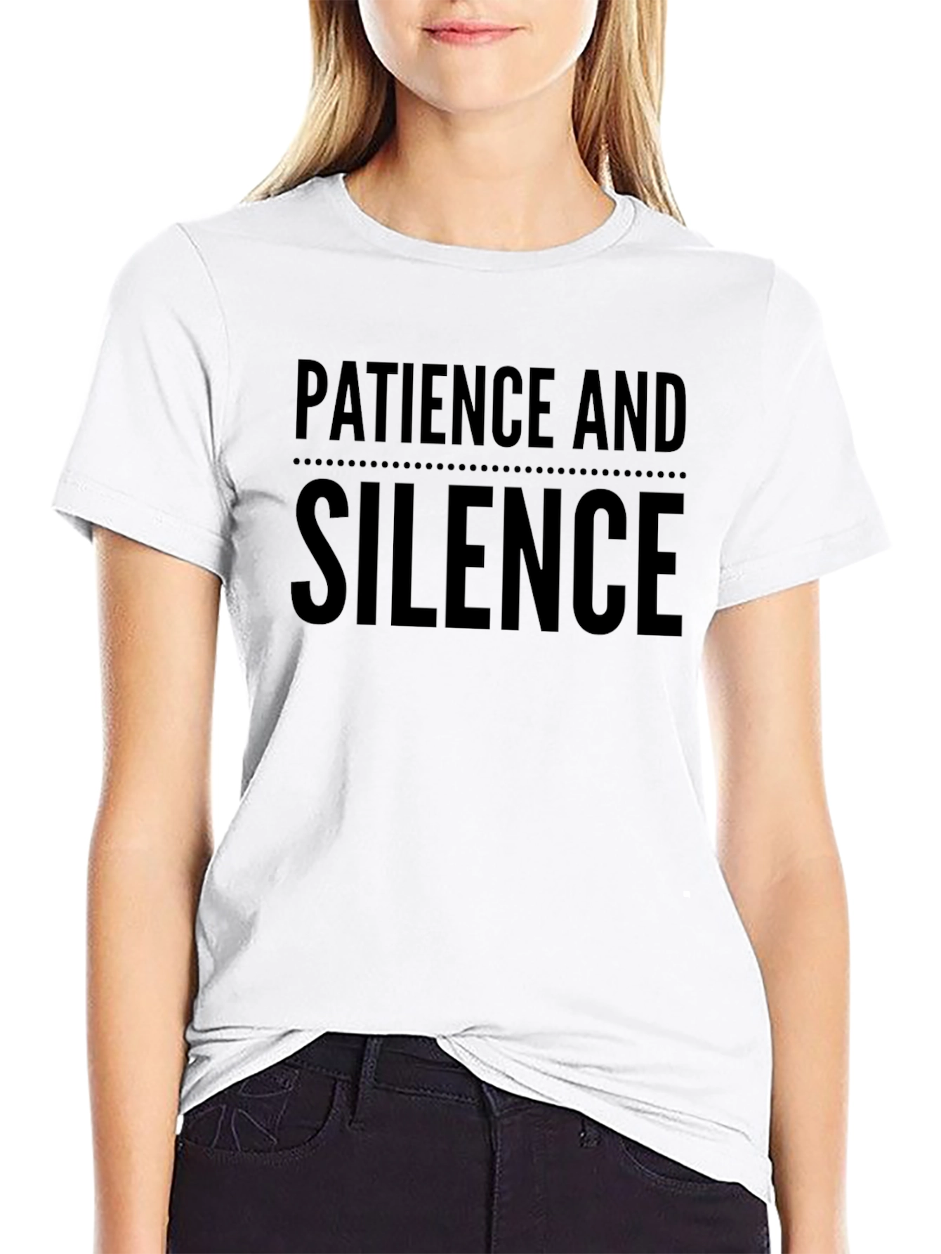 Camiseta Negra: Paciencia y Silencio