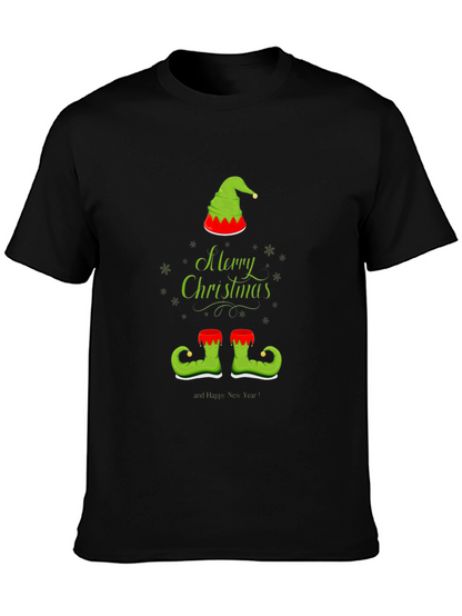 Camiseta Navideña con Diseño de Elfo Festivo