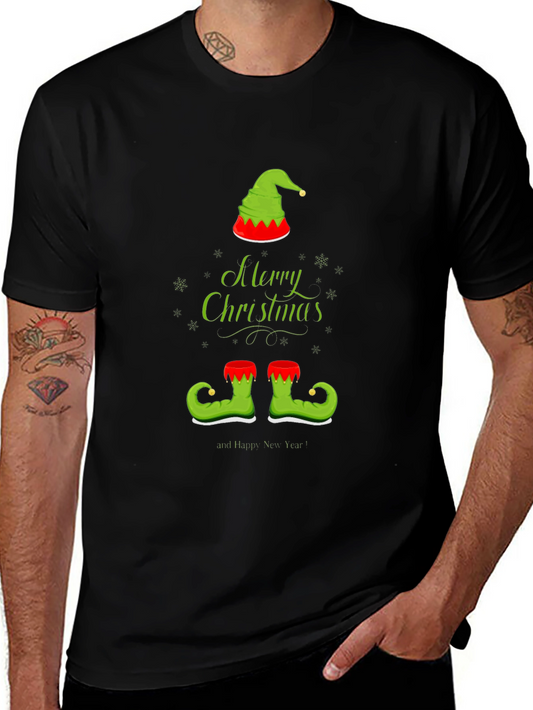 Camiseta Navideña con Diseño de Elfo Festivo