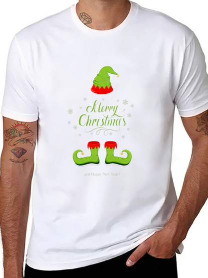 Camiseta Navideña con Diseño de Elfo Festivo