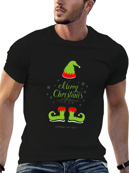 Camiseta Navideña con Diseño de Elfo Festivo