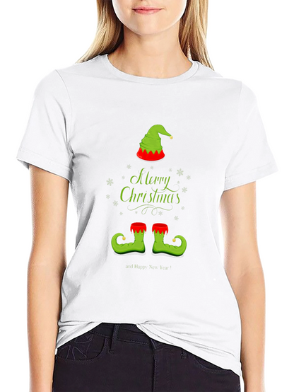 Camiseta Navideña con Diseño de Elfo Festivo