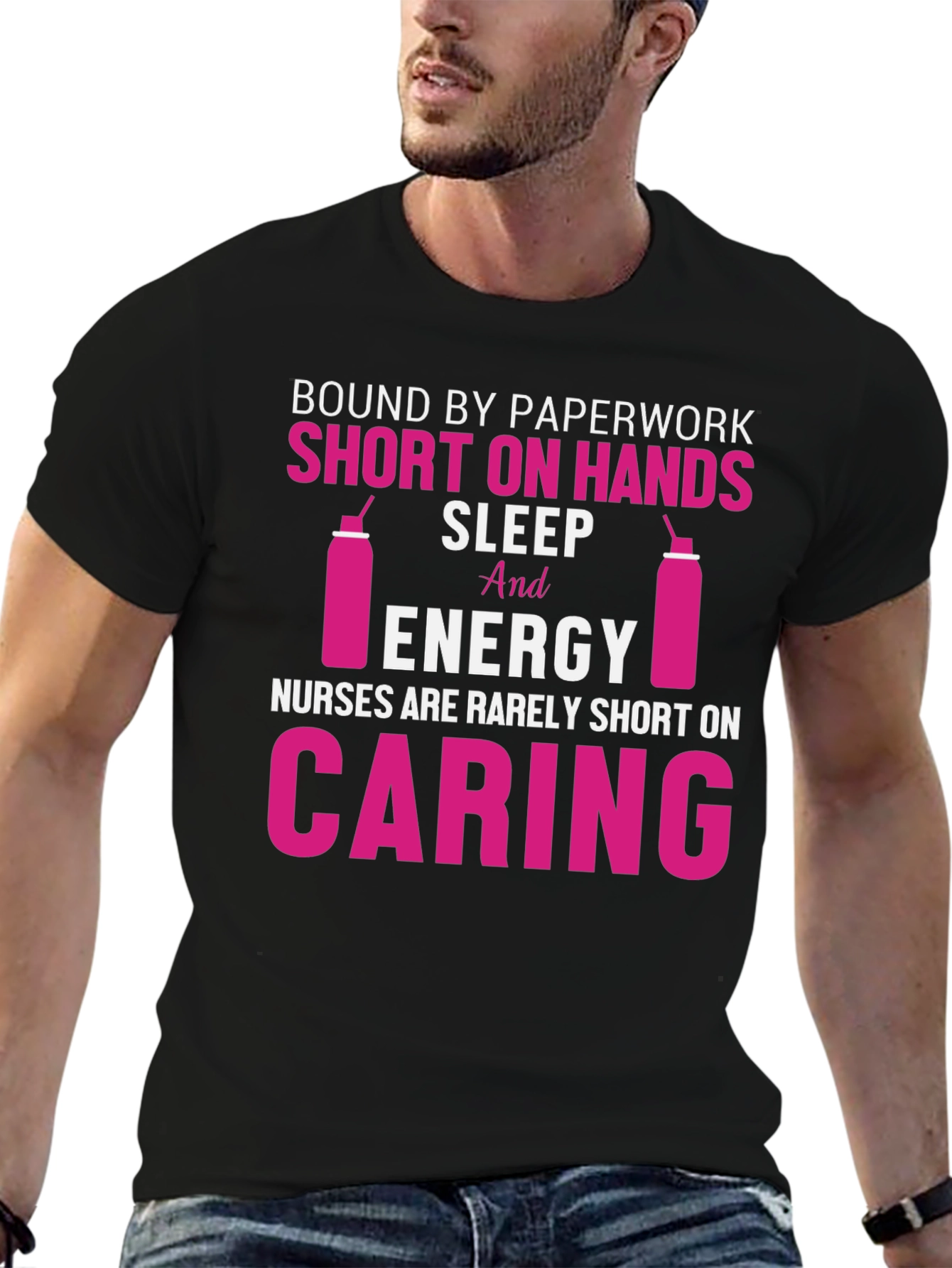 Camiseta Enfermeras Negra - Diseño Divertido
