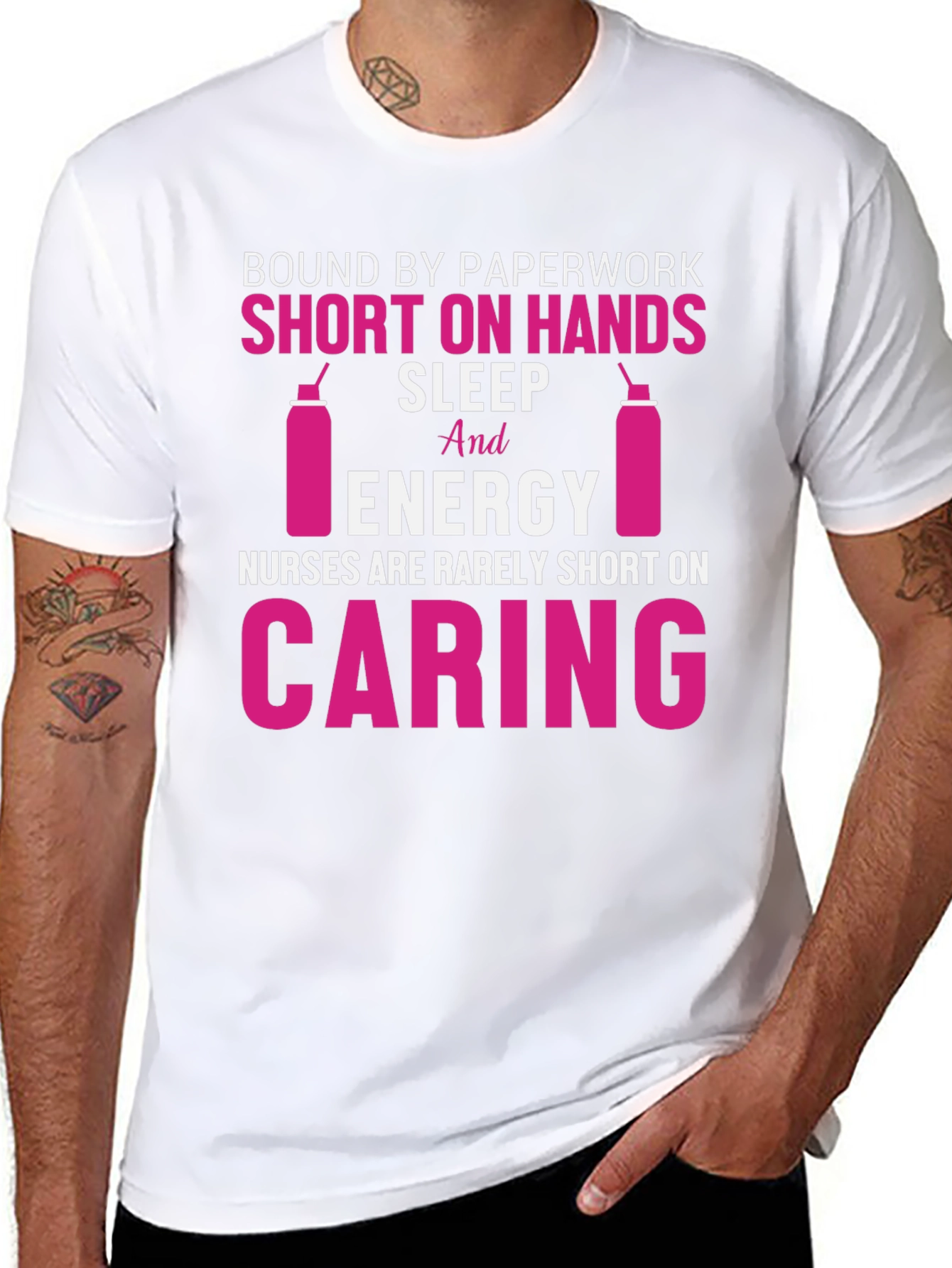 Camiseta Enfermeras Negra - Diseño Divertido