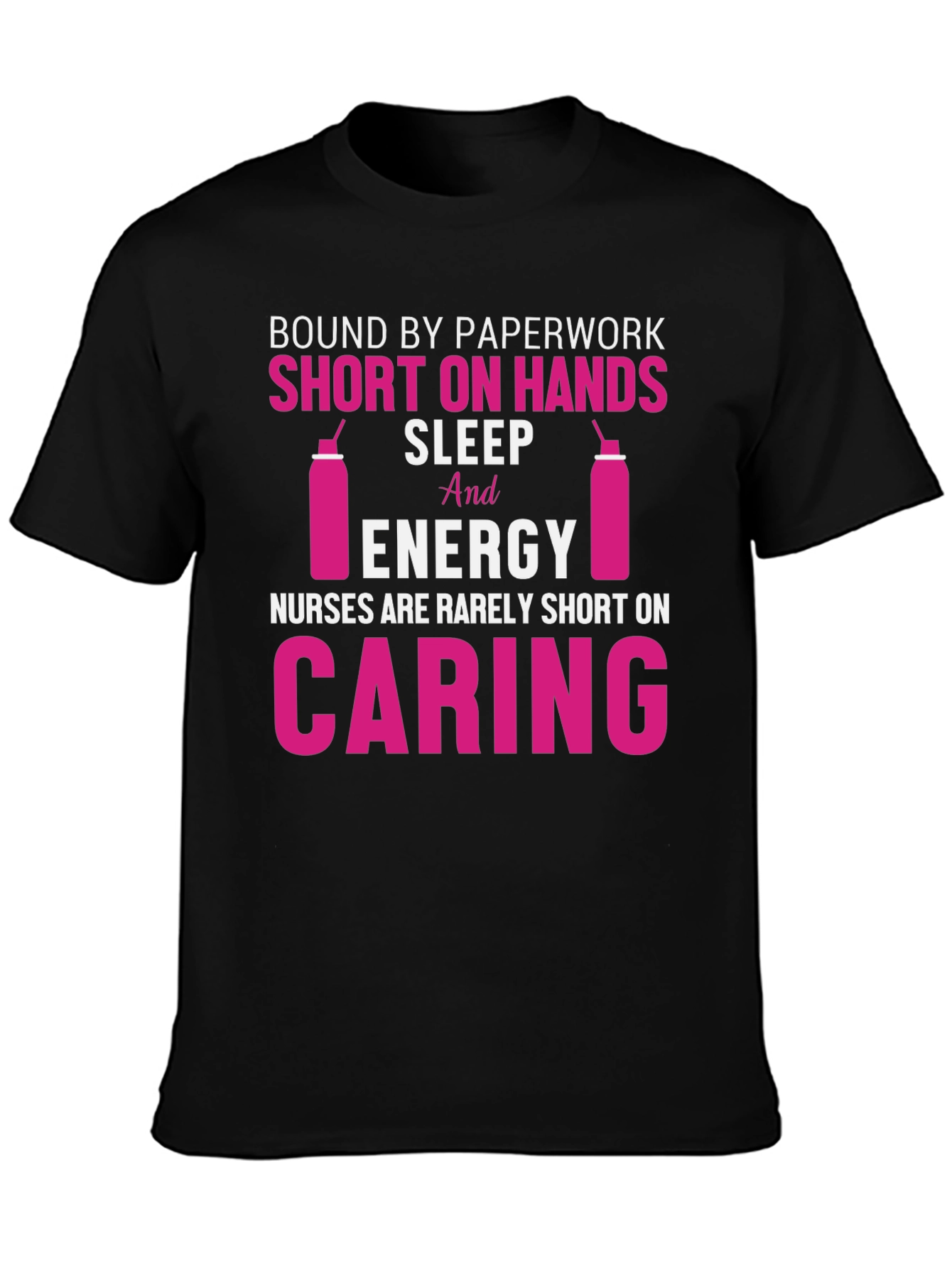 Camiseta Enfermeras Negra - Diseño Divertido