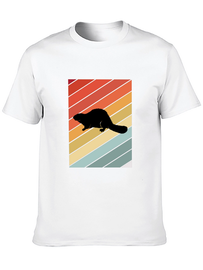 Camiseta Negra con Diseño Retro de Nutria
