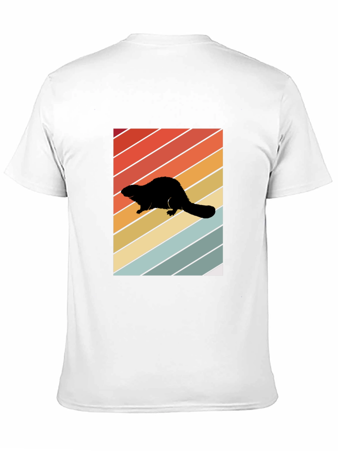 Camiseta Negra con Diseño Retro de Nutria