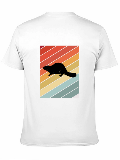 Camiseta Negra con Diseño Retro de Nutria