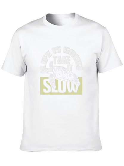 Camiseta Negra Life is Good con Tortuga