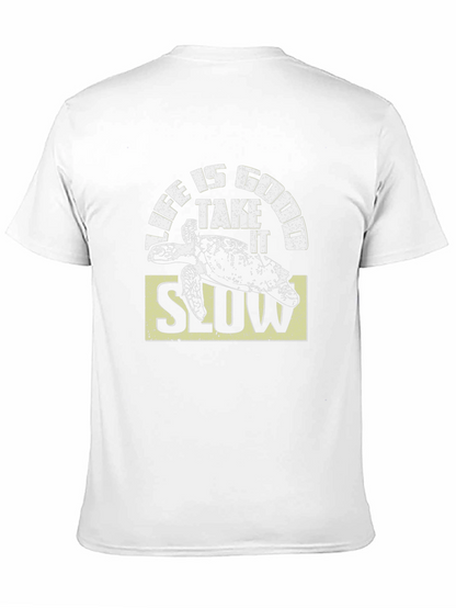 Camiseta Negra Life is Good con Tortuga
