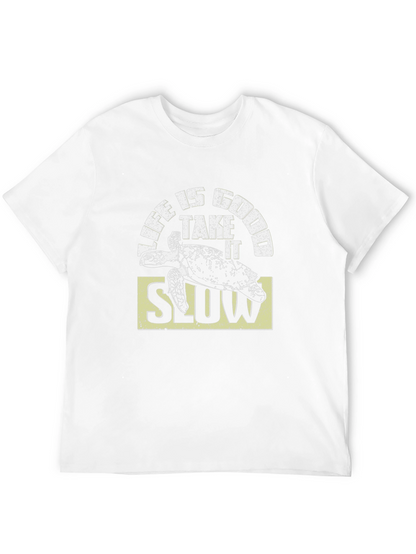 Camiseta Negra Life is Good con Tortuga