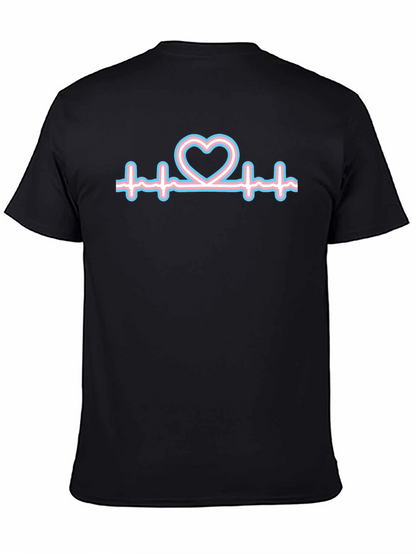 Camiseta Negra con Corazón Transgénero