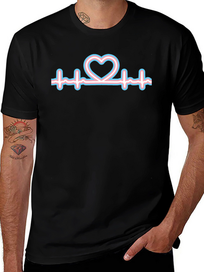 Camiseta Negra con Corazón Transgénero