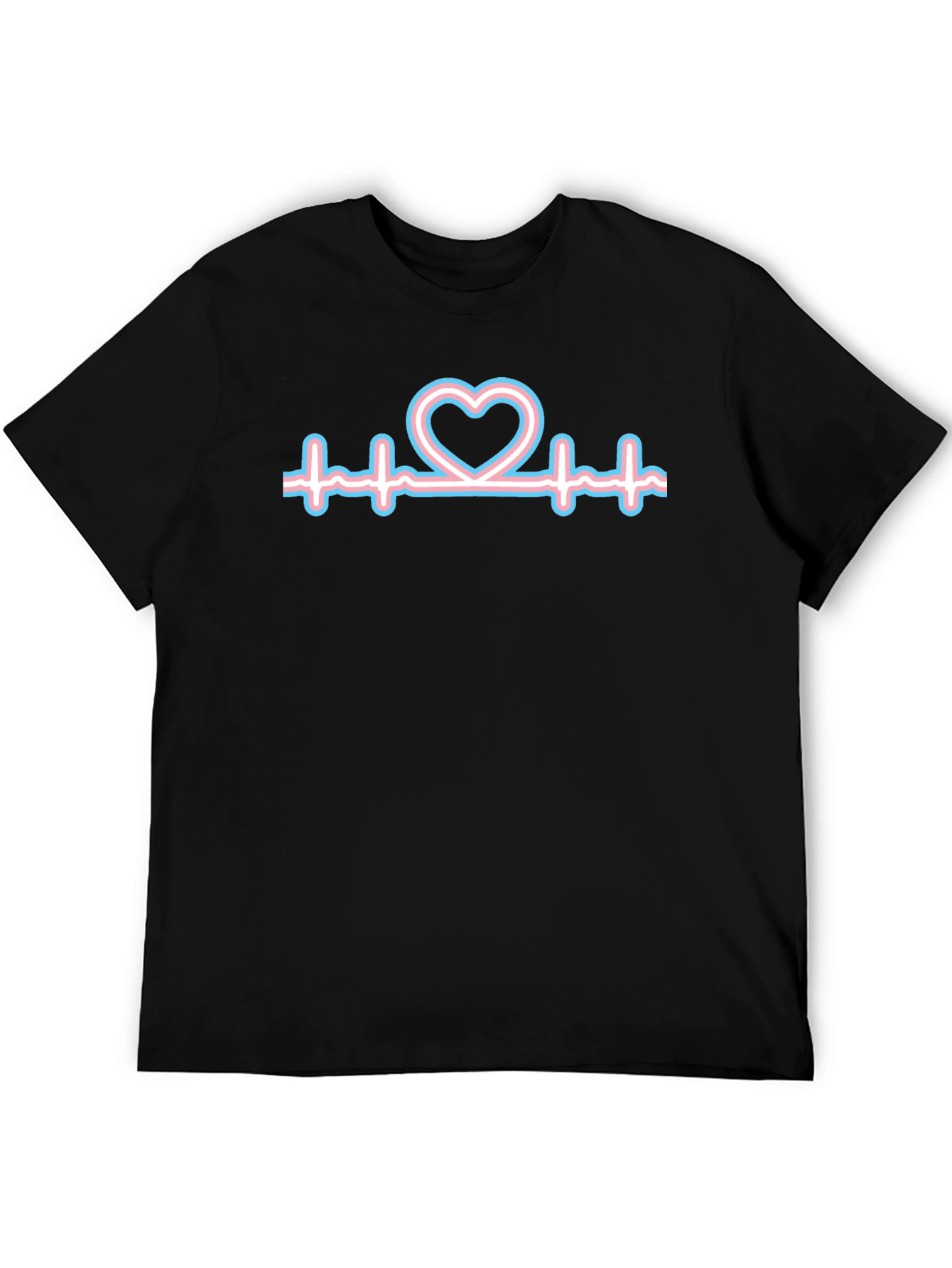 Camiseta Negra con Corazón Transgénero