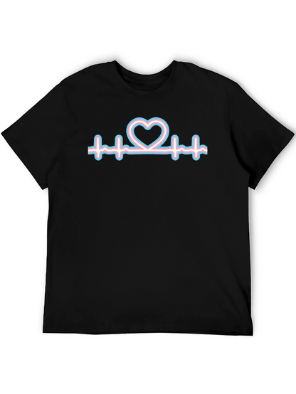 Camiseta Negra con Corazón Transgénero