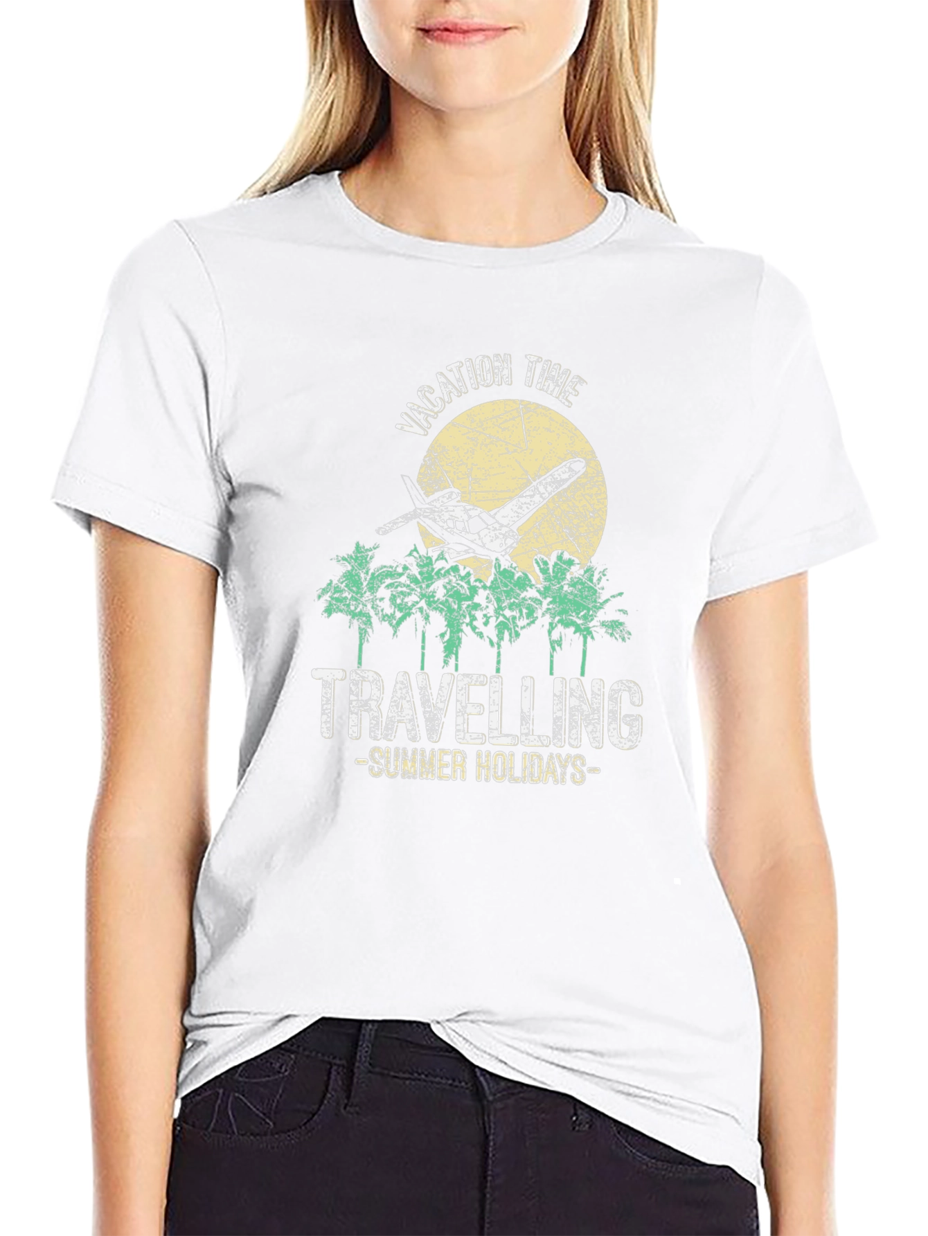 Camiseta Negra Vacaciones de Verano