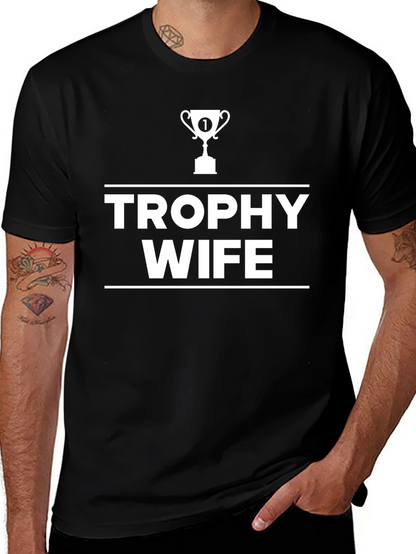 Camiseta Negra Trophy Wife para Hombre