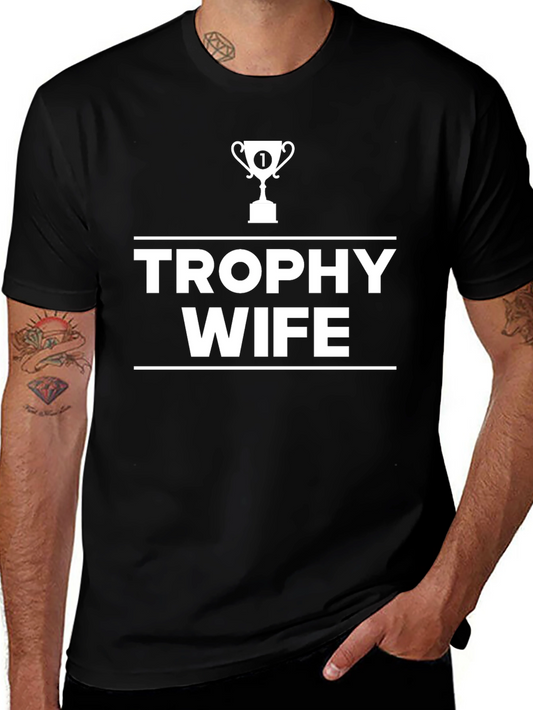 Camiseta Negra Trophy Wife para Hombre